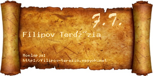 Filipov Terézia névjegykártya