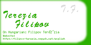 terezia filipov business card